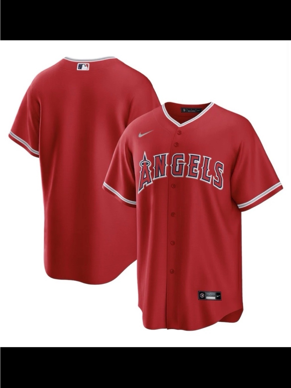 Nike Los Angeles Angels Men's Nike MLB Blank Jersey Red Medium